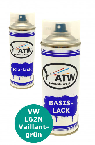 Autolack für VW L62N Vaillantgrün +400ml Klarlack Set